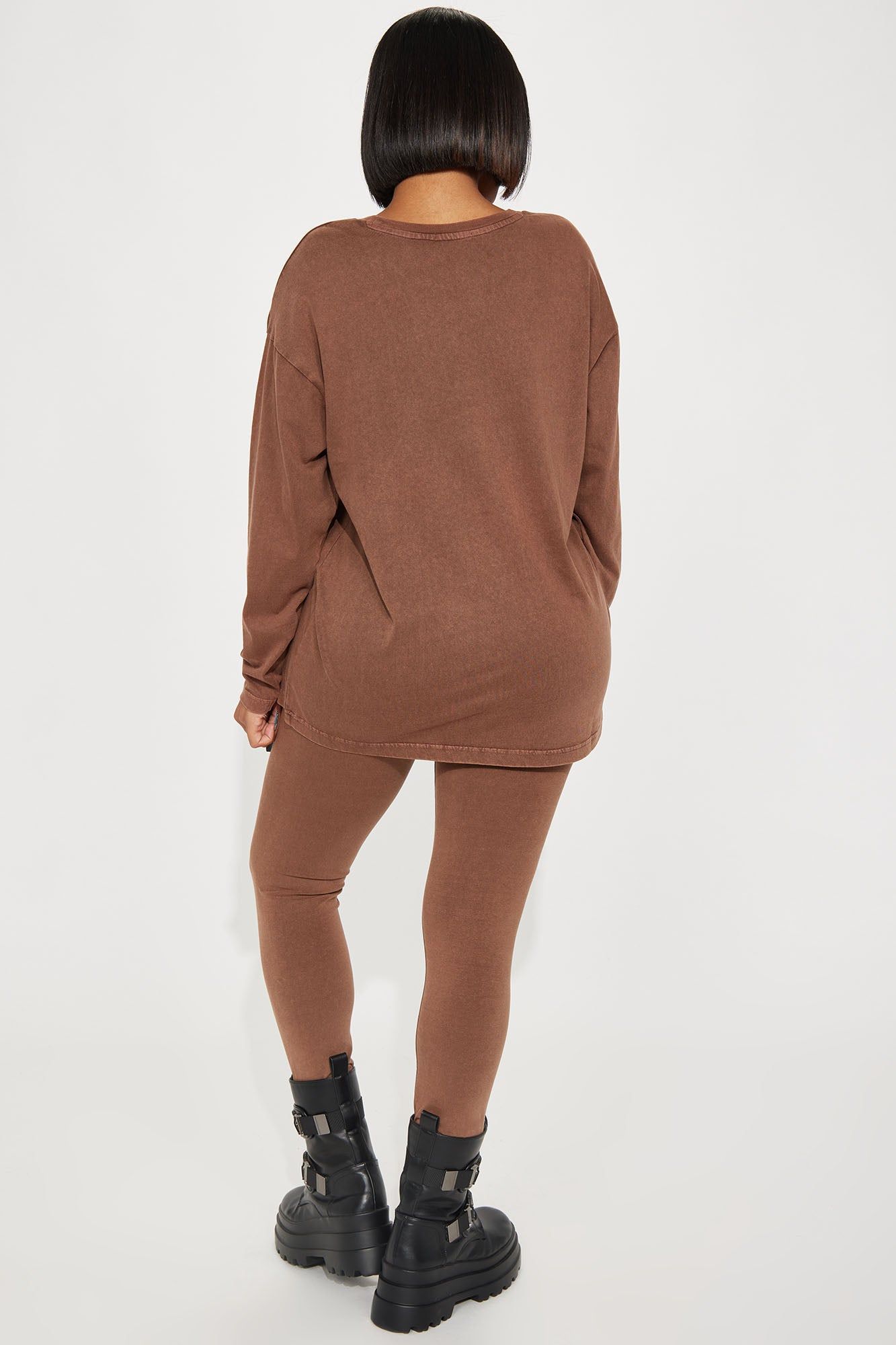 Statue Mineral Wash Legging Set - Brown sold by Fashion Nova product image thumbnail 3