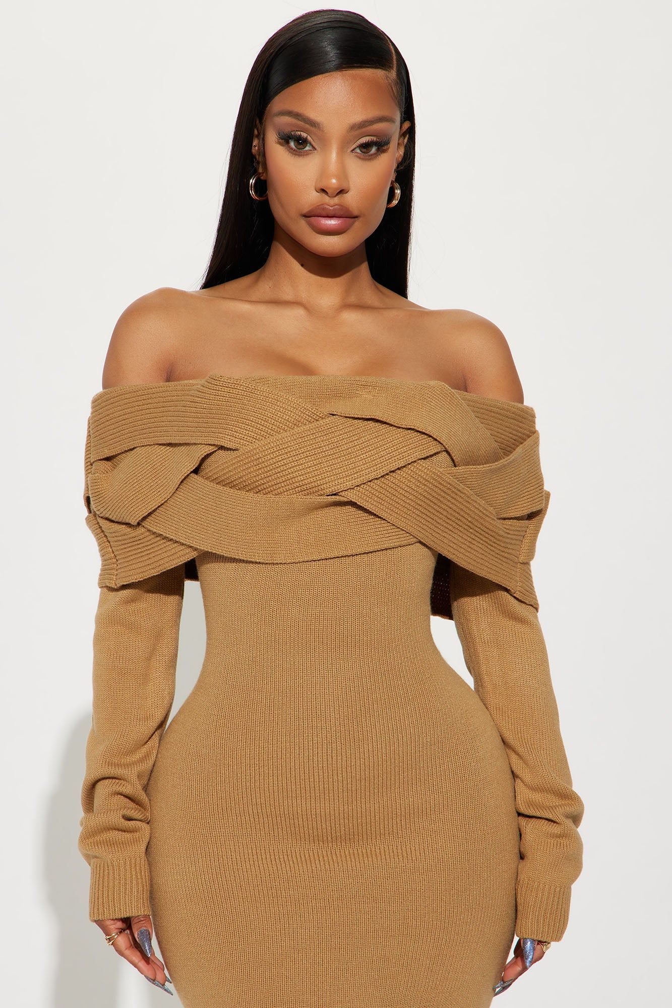 Vivien Sweater Midi Dress - Tan sold by Fashion Nova product image thumbnail 2