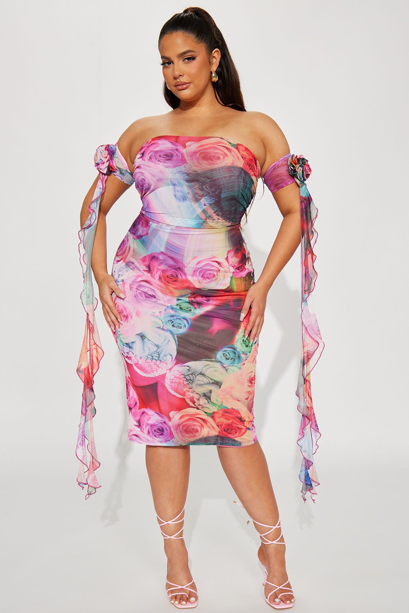 Timeless Crush Mesh Midi Dress - Pink sold by Fashion Nova product image thumbnail 4