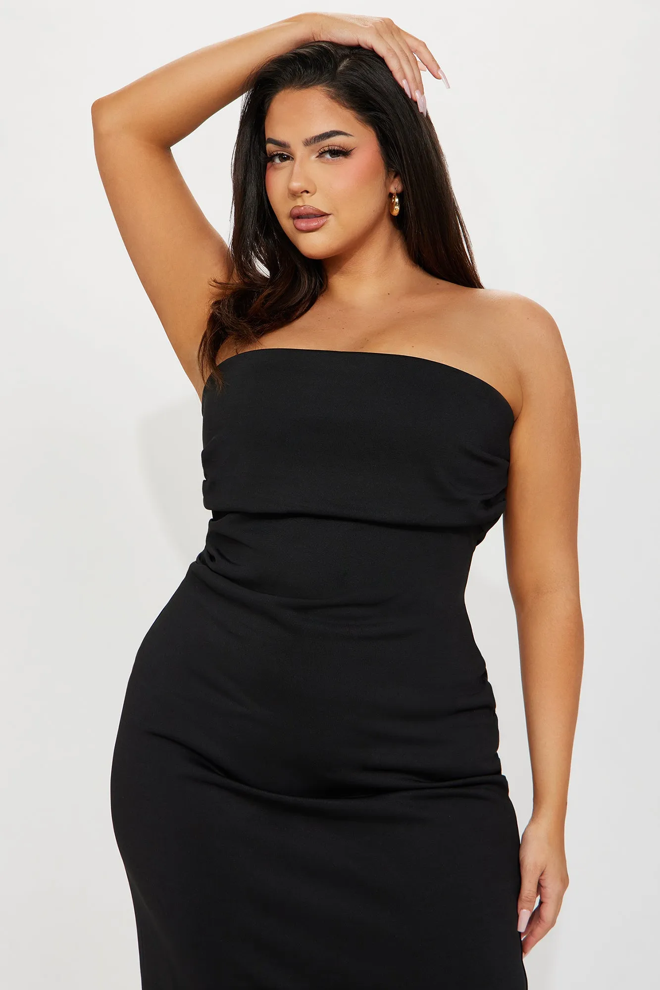 When In Rome Ruched Midi Dress - Black sold by Fashion Nova product image thumbnail 5