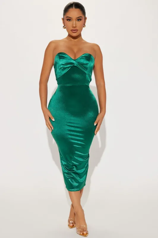 Missy Midi Dress - Emerald sold by Fashion Nova