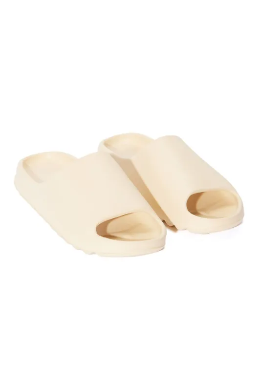 Day To Day Slip On Slides - Cream sold by Fashion Nova