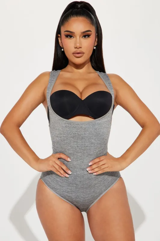 The Perfect Shape Shapewear Bodysuit - Grey sold by Fashion Nova