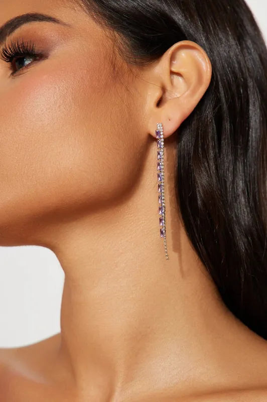 Date Night Downtown Earrings - Lavender made by Fashion Nova