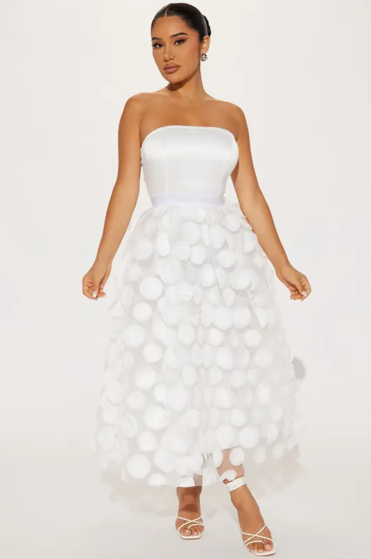 Tina Tulle Midi Dress - White sold by Fashion Nova