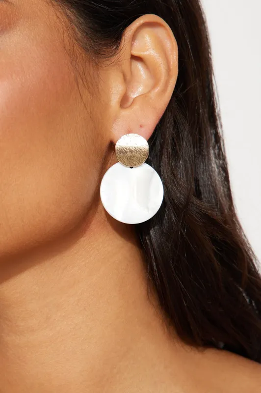 Princess Protection Earrings - White/Gold sold by Fashion Nova