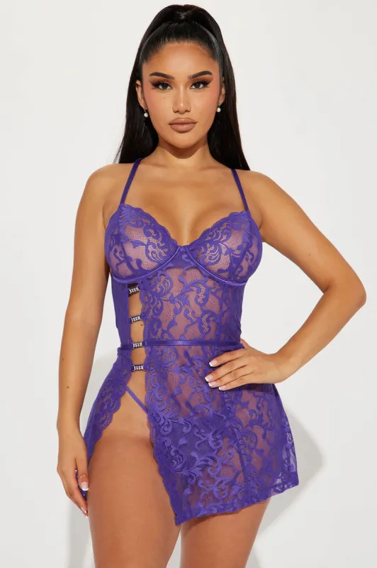 Your Girl Lace Babydoll - Purple sold by Fashion Nova