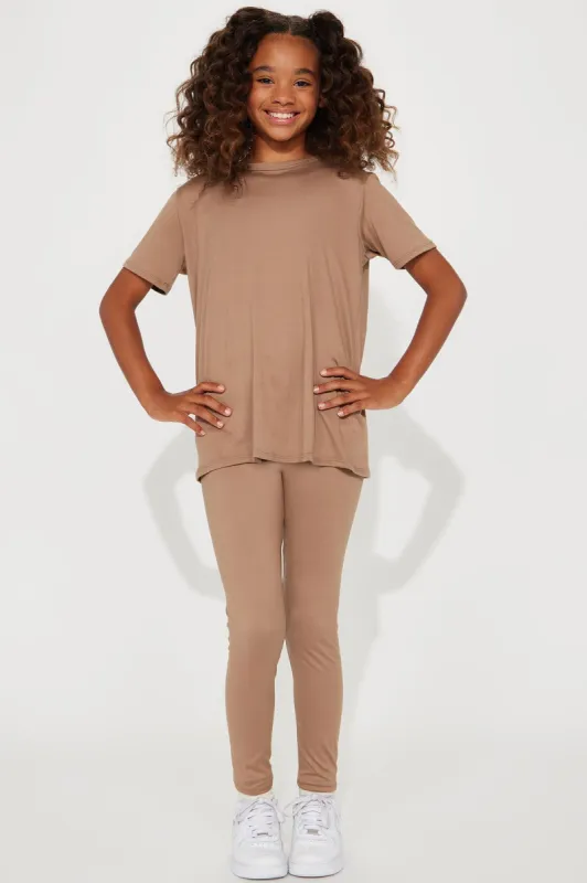 Mini Weekend Vibes II Legging Set - Mocha sold by Fashion Nova