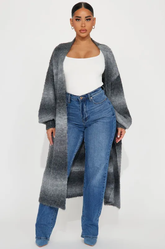 Mood Ring Open Front Cardigan - Grey/combo sold by Fashion Nova