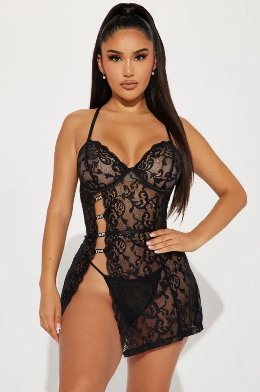 Your Girl Lace Babydoll - Black sold by Fashion Nova