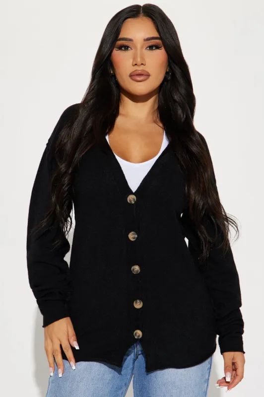 Pure Intentions Cardigan - Black sold by Fashion Nova