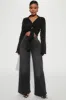 Time Well Spent Stretch Wide Leg Jeans - Black Wash sold by Fashion Nova