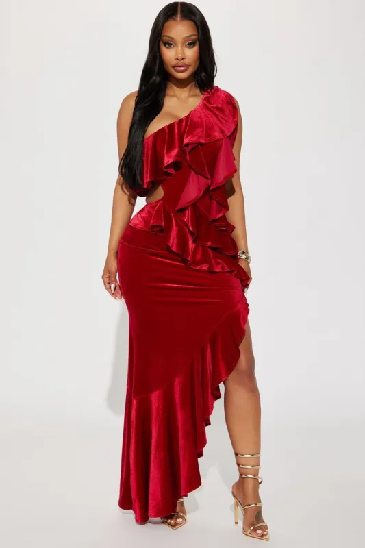 Rosita Velvet Maxi Dress - Red sold by Fashion Nova