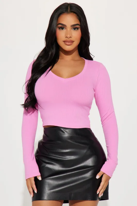 Jenni Ribbed Crop Top - Pink sold by Fashion Nova