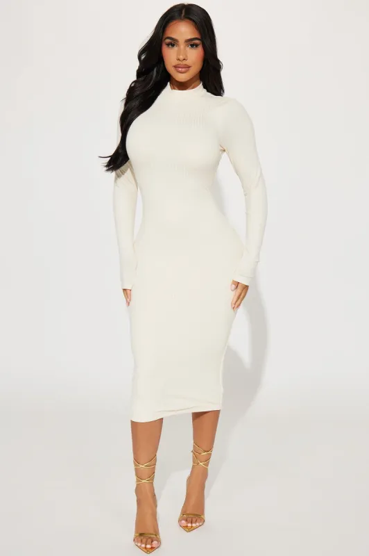 Caroline Double Lined Midi Dress - Cream sold by Fashion Nova