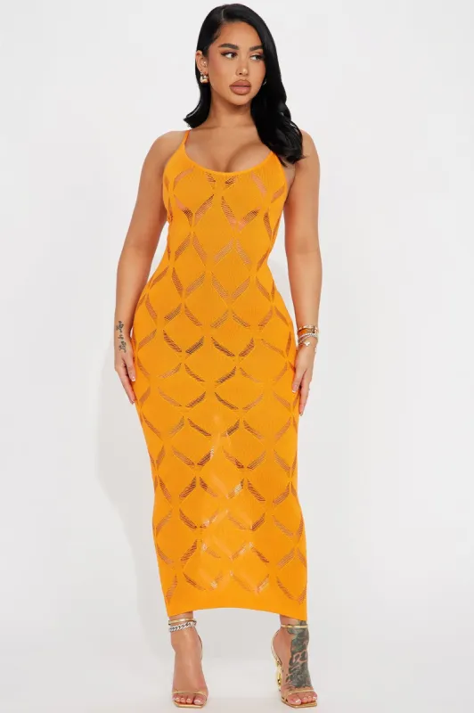 Sun Kissed Maxi Dress - Orange sold by Fashion Nova