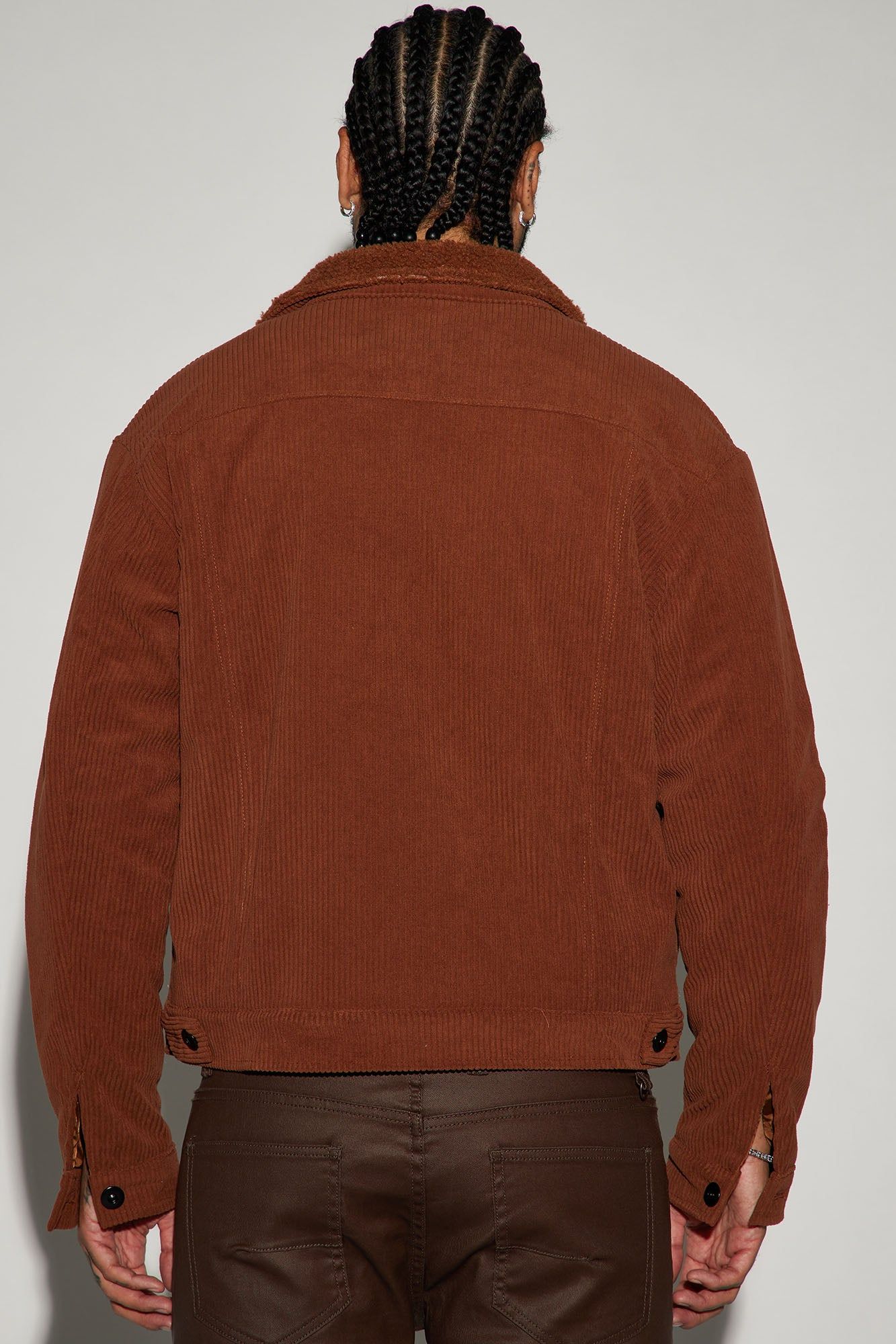Sherpa Collar Corduroy Jacket - Brown sold by Fashion Nova product image thumbnail 3
