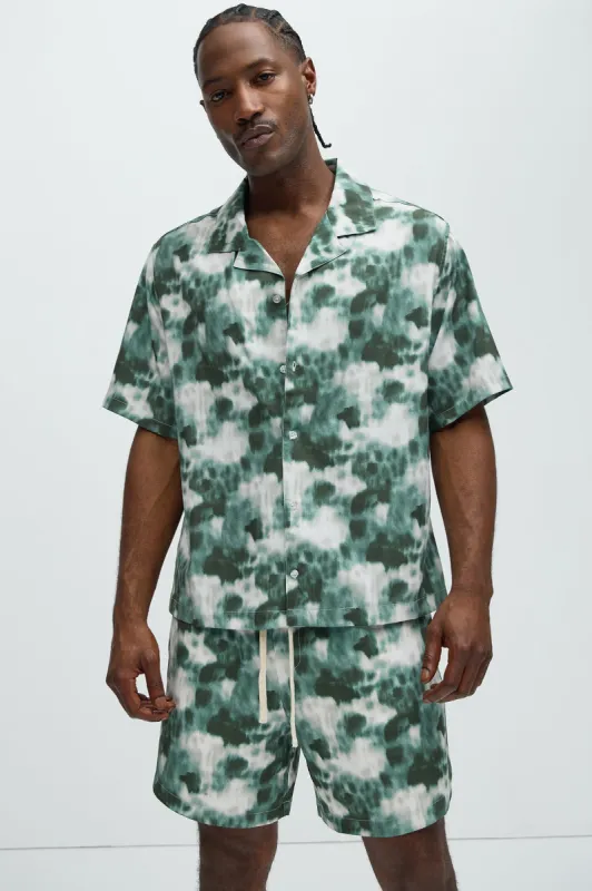 Danny Camouflage Shirt - Green/combo sold by Fashion Nova