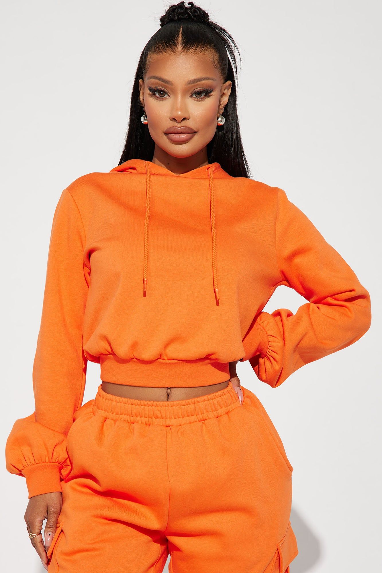 Easy Going Lounge Hoodie - Orange sold by Fashion Nova