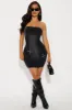 Big Energy Denim Mini Dress - Black Wash sold by Fashion Nova