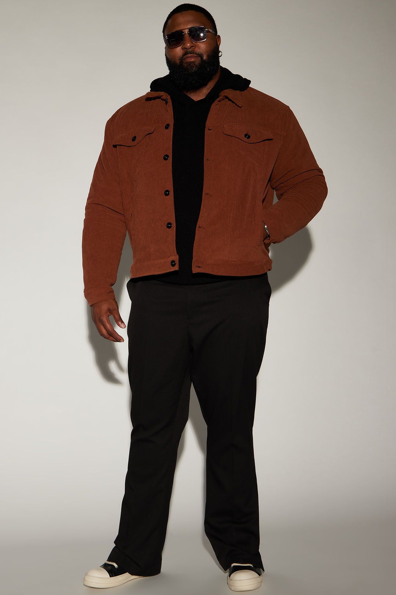 Sherpa Collar Corduroy Jacket - Brown sold by Fashion Nova product image thumbnail 5