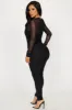 Date Night Mesh Jumpsuit - Black sold by Fashion Nova