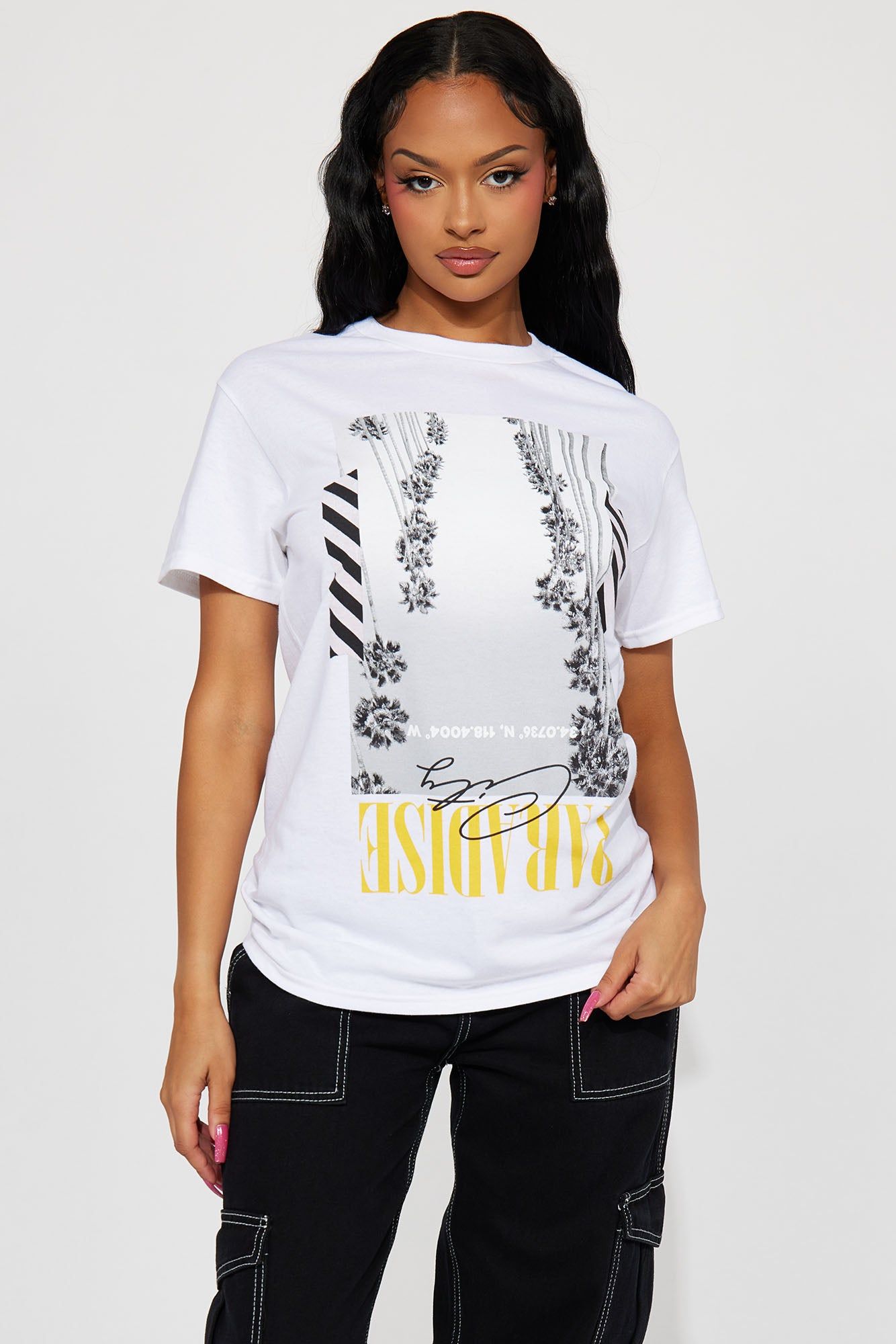 Paradise City Graphic Tee - White sold by Fashion Nova