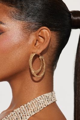 Malibu Loving Hoop Earrings - Gold sold by Fashion Nova