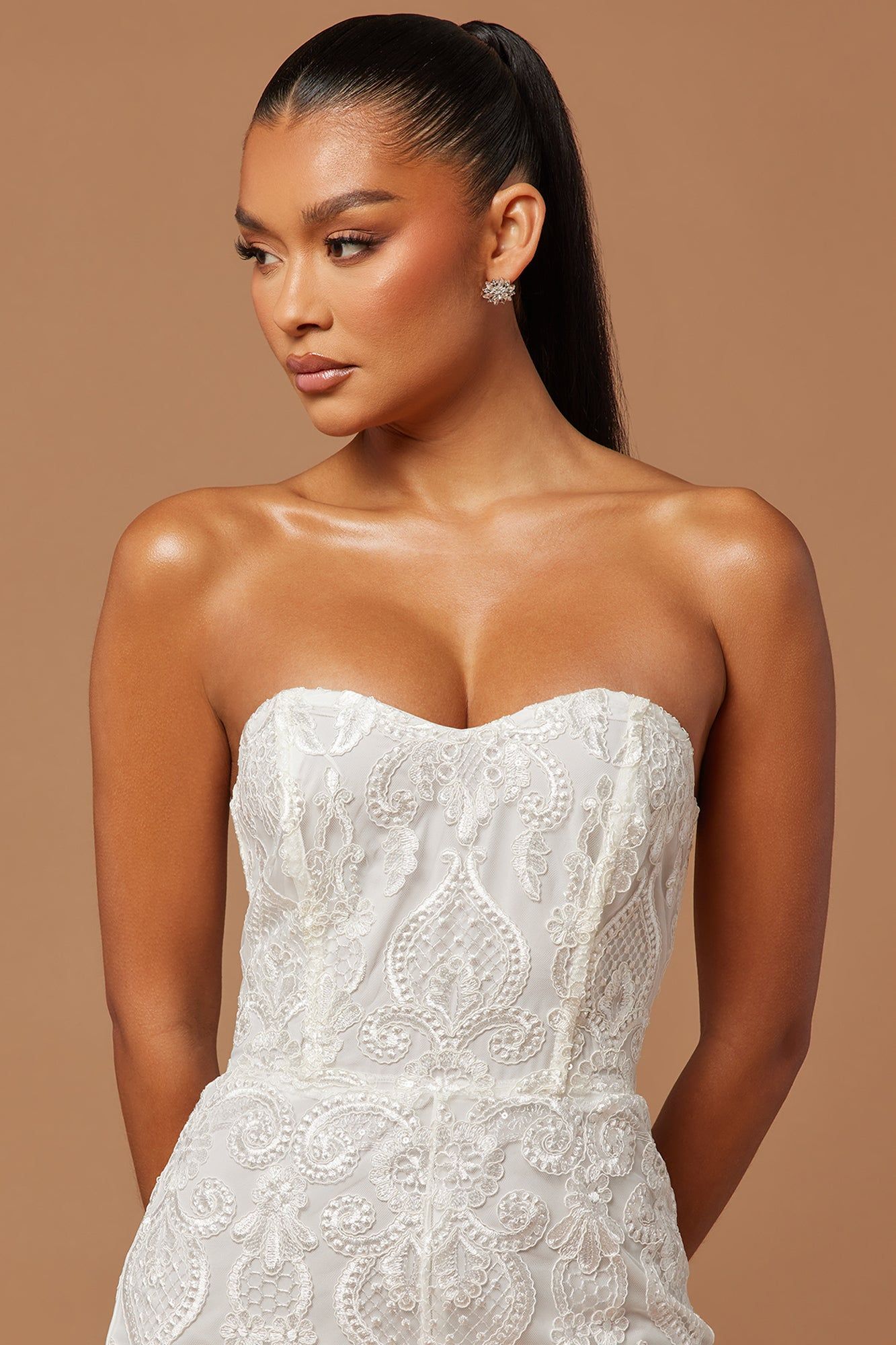 Esther Sequin Embroidered Jumpsuit - White sold by Fashion Nova product image thumbnail 2