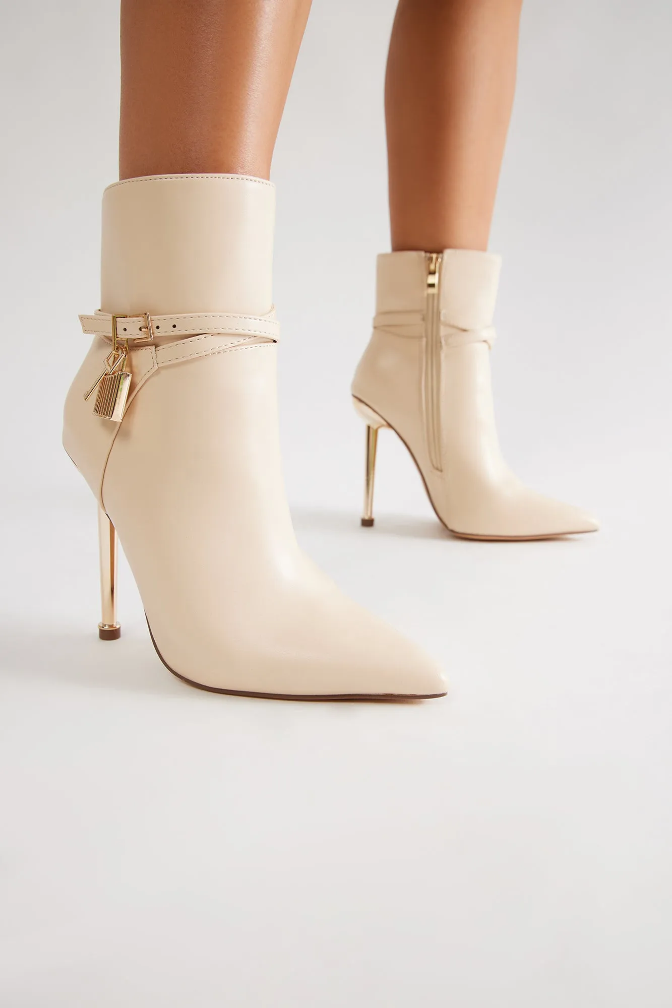 Jagger Hardware Booties - Cream sold by Fashion Nova product image thumbnail 4