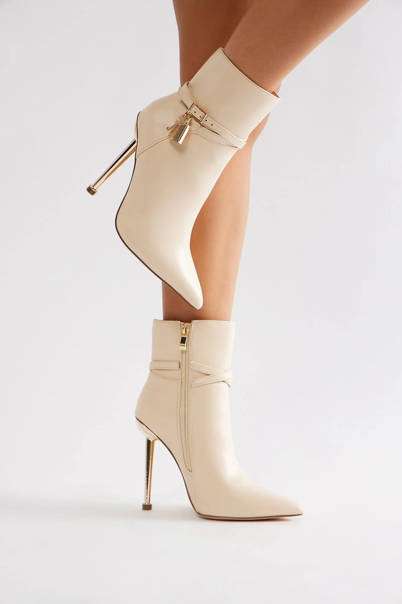 Jagger Hardware Booties - Cream sold by Fashion Nova product image thumbnail 2