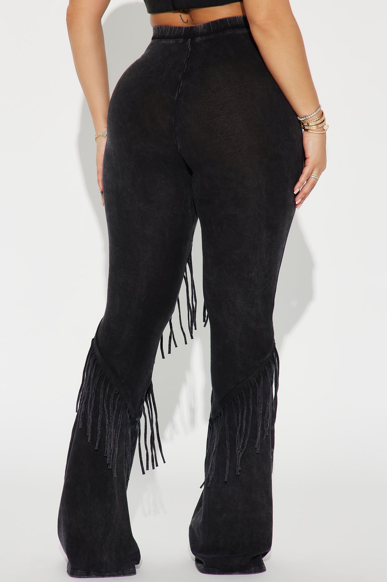 Good Times Fringed Flare Pant - Black sold by Fashion Nova product image thumbnail 4