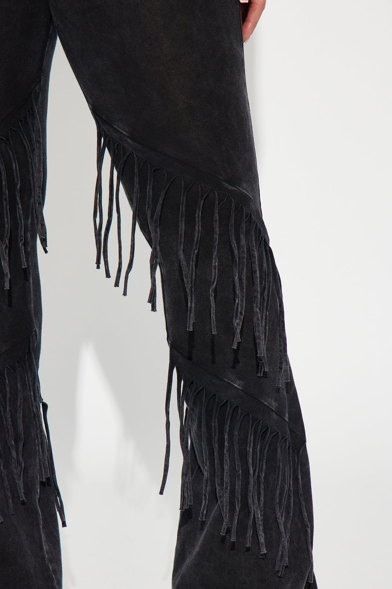 Good Times Fringed Flare Pant - Black sold by Fashion Nova product image thumbnail 3
