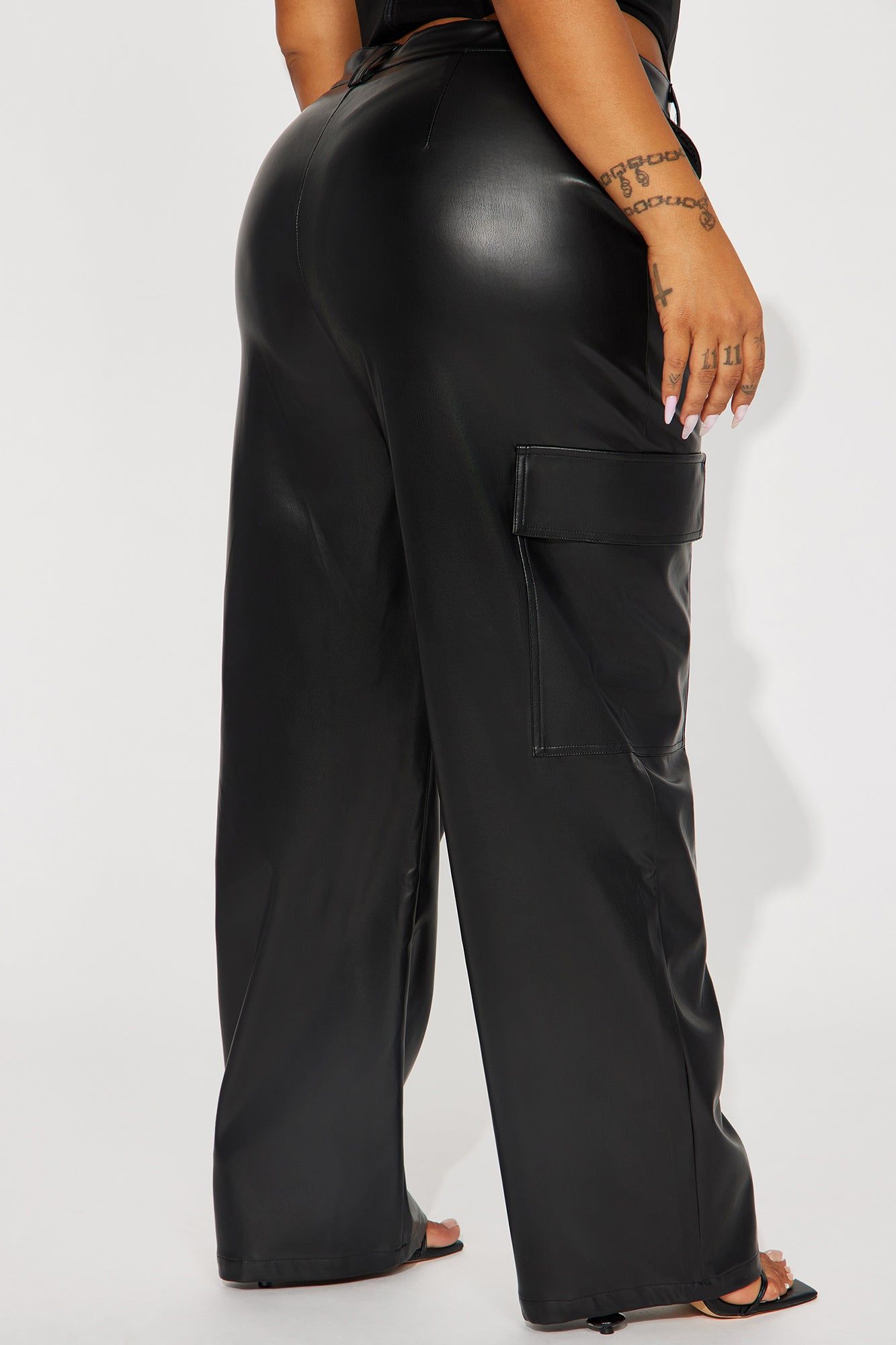 Toni Faux Leather Cargo Pant - Black sold by Fashion Nova product image thumbnail 6
