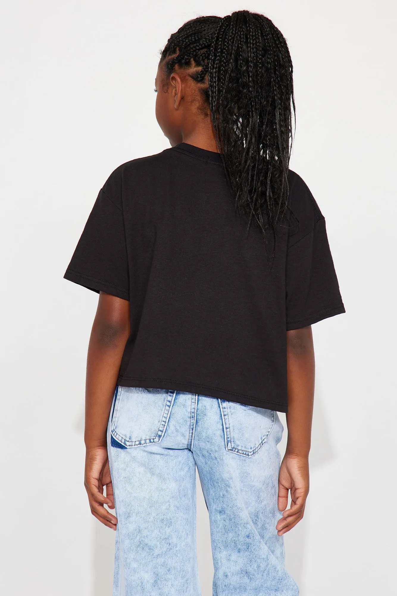 Mini Keep Your Faith Tie Front Tee - Black sold by Fashion Nova product image thumbnail 4