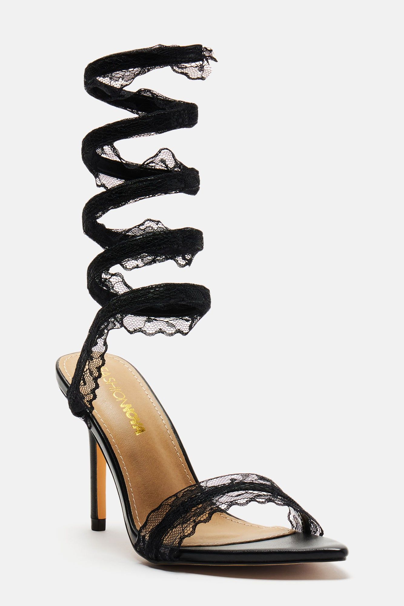 Secret Romance Wrap Up Heels - Black sold by Fashion Nova product image thumbnail 3