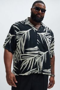 29 Palms Textured Shirt - Black/combo sold by Fashion Nova