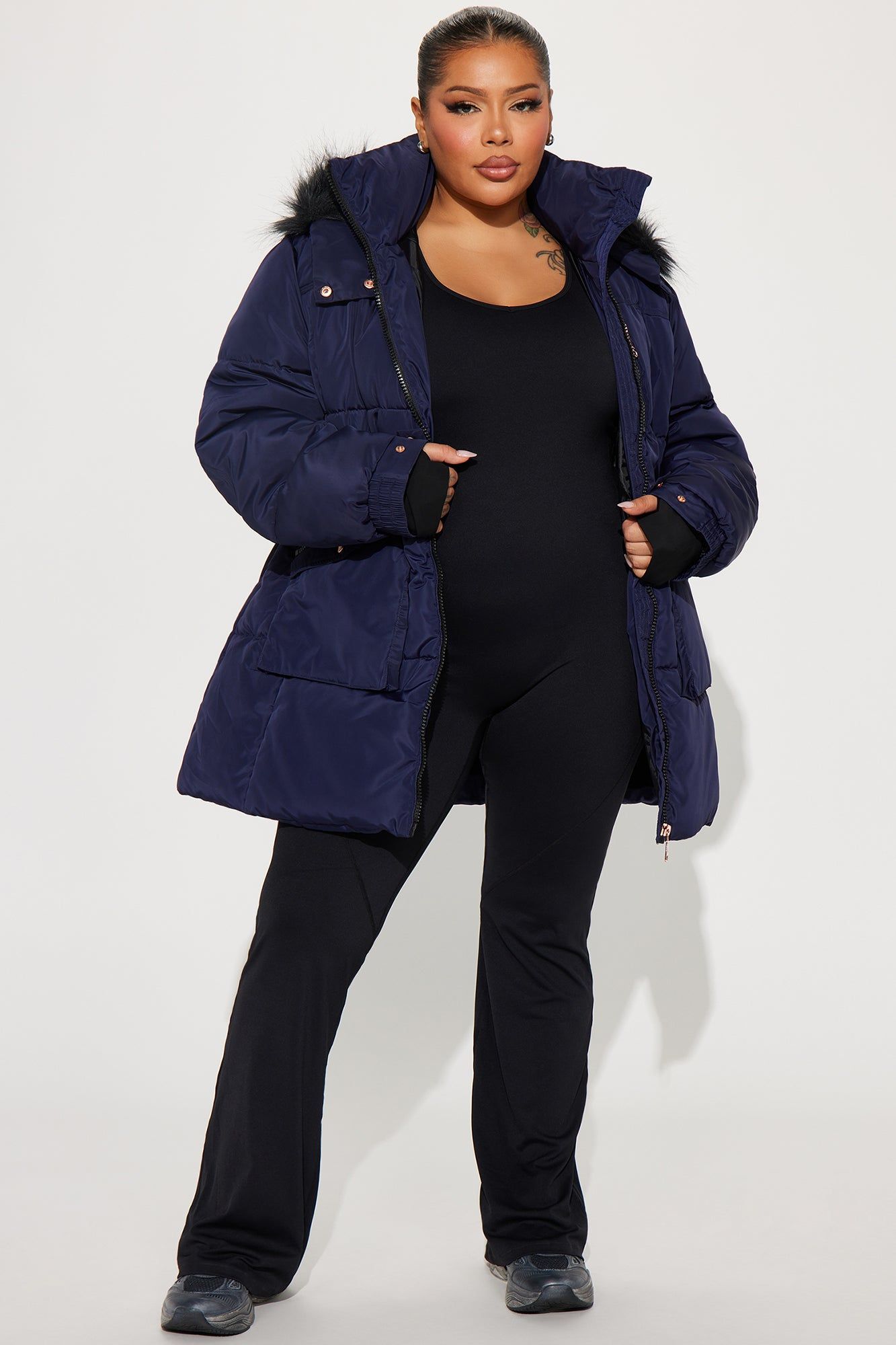 Cold Feelings Puffer Jacket - Navy sold by Fashion Nova product image thumbnail 6