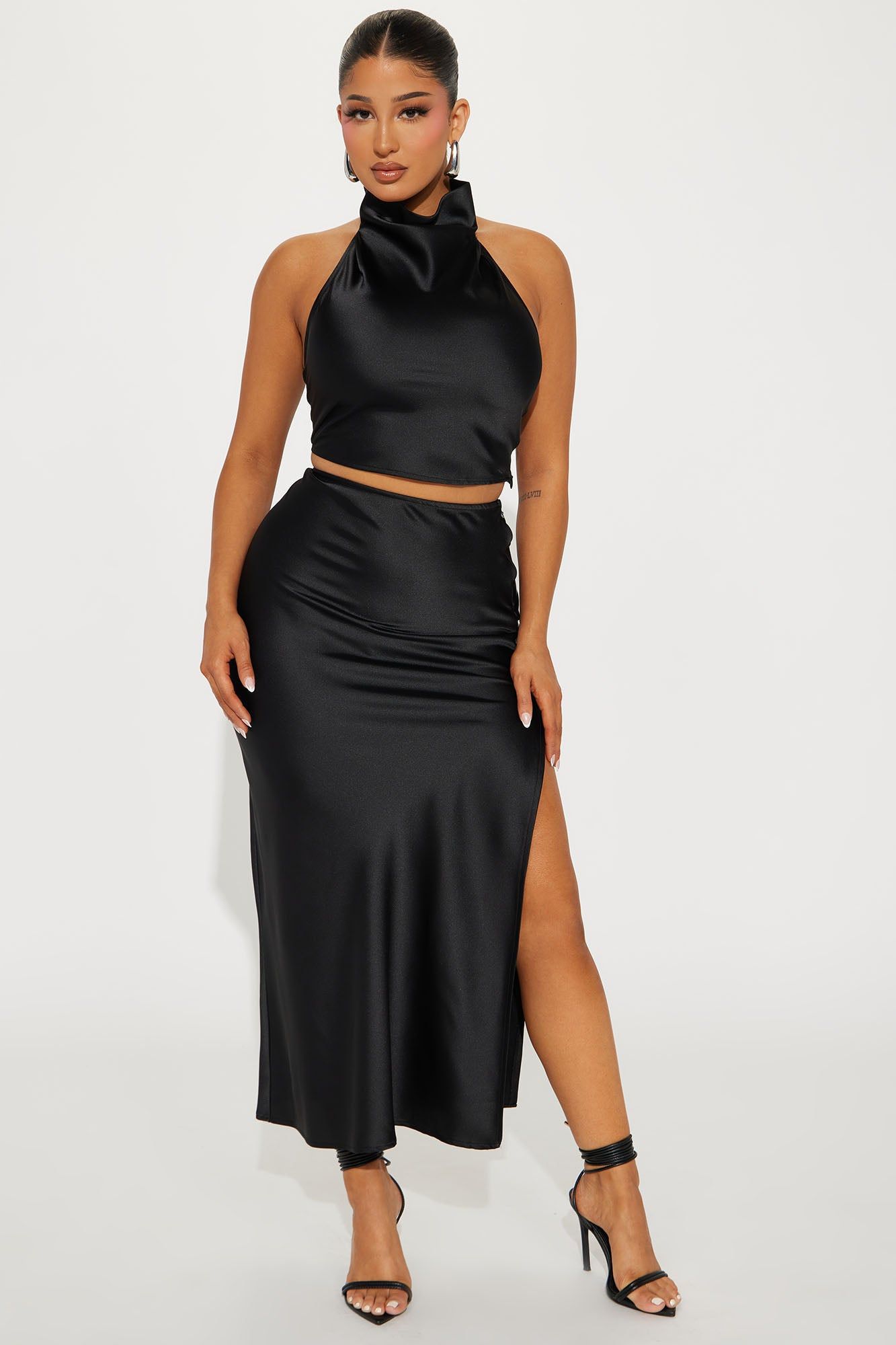 Hot Night Out Skirt Set - Black sold by Fashion Nova