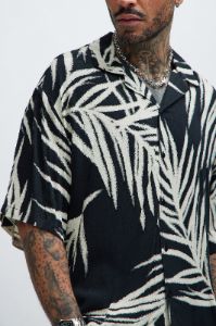 29 Palms Textured Shirt - Black/combo sold by Fashion Nova