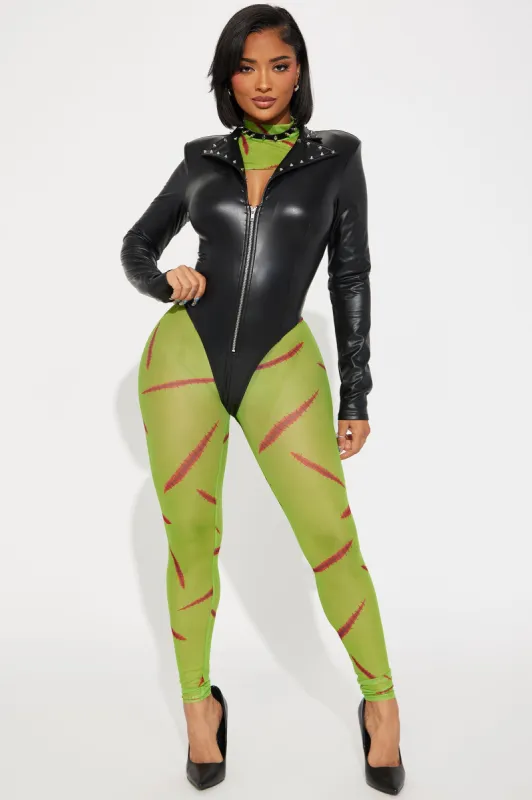 Monster Bride Baddie 4 Piece Costume Set - Multi Color sold by Fashion Nova