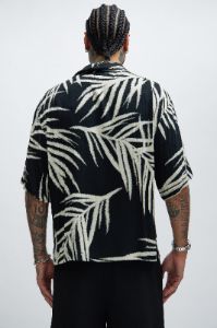 29 Palms Textured Shirt - Black/combo sold by Fashion Nova