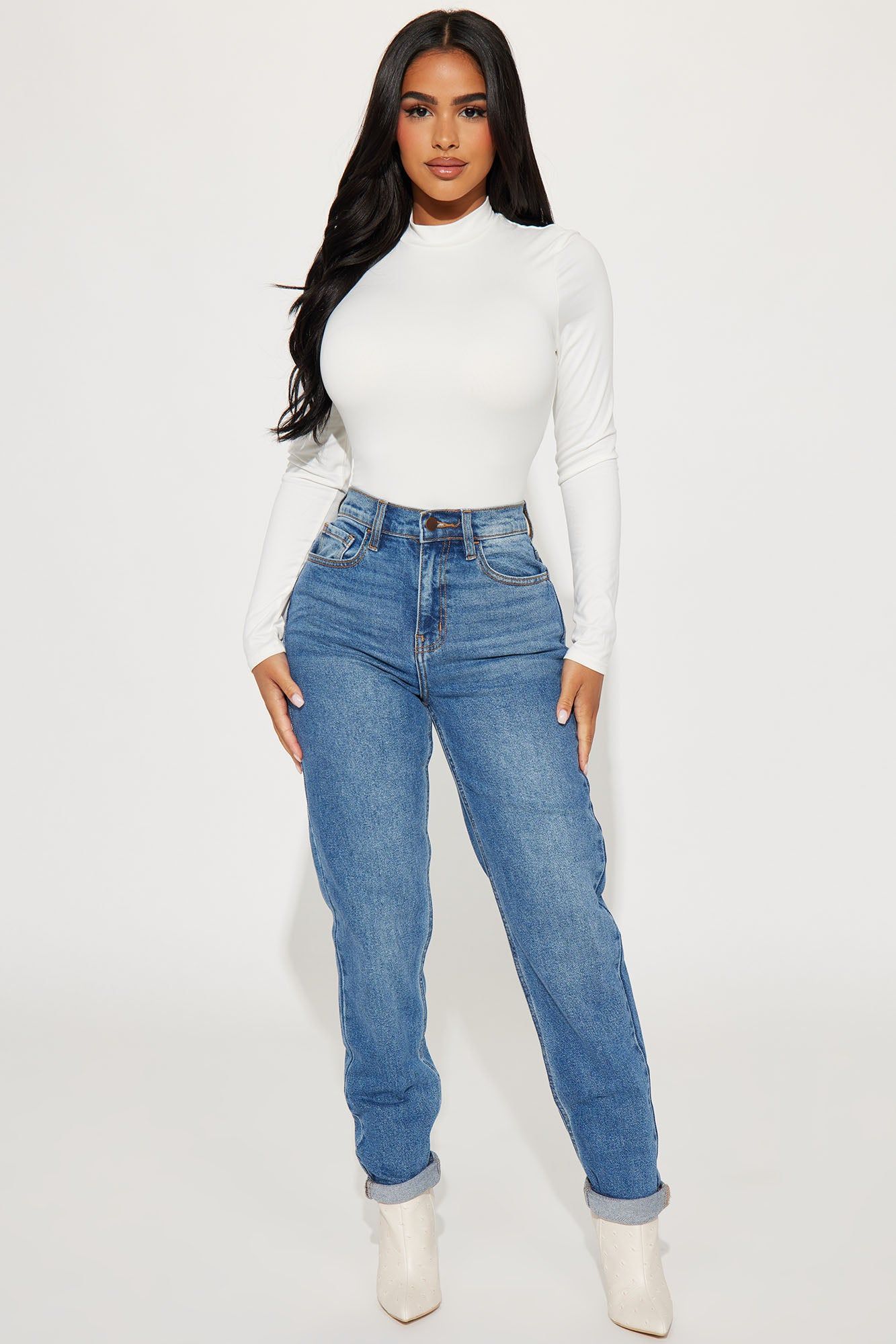 Athena Double Lined Bodysuit - White sold by Fashion Nova product image thumbnail 2