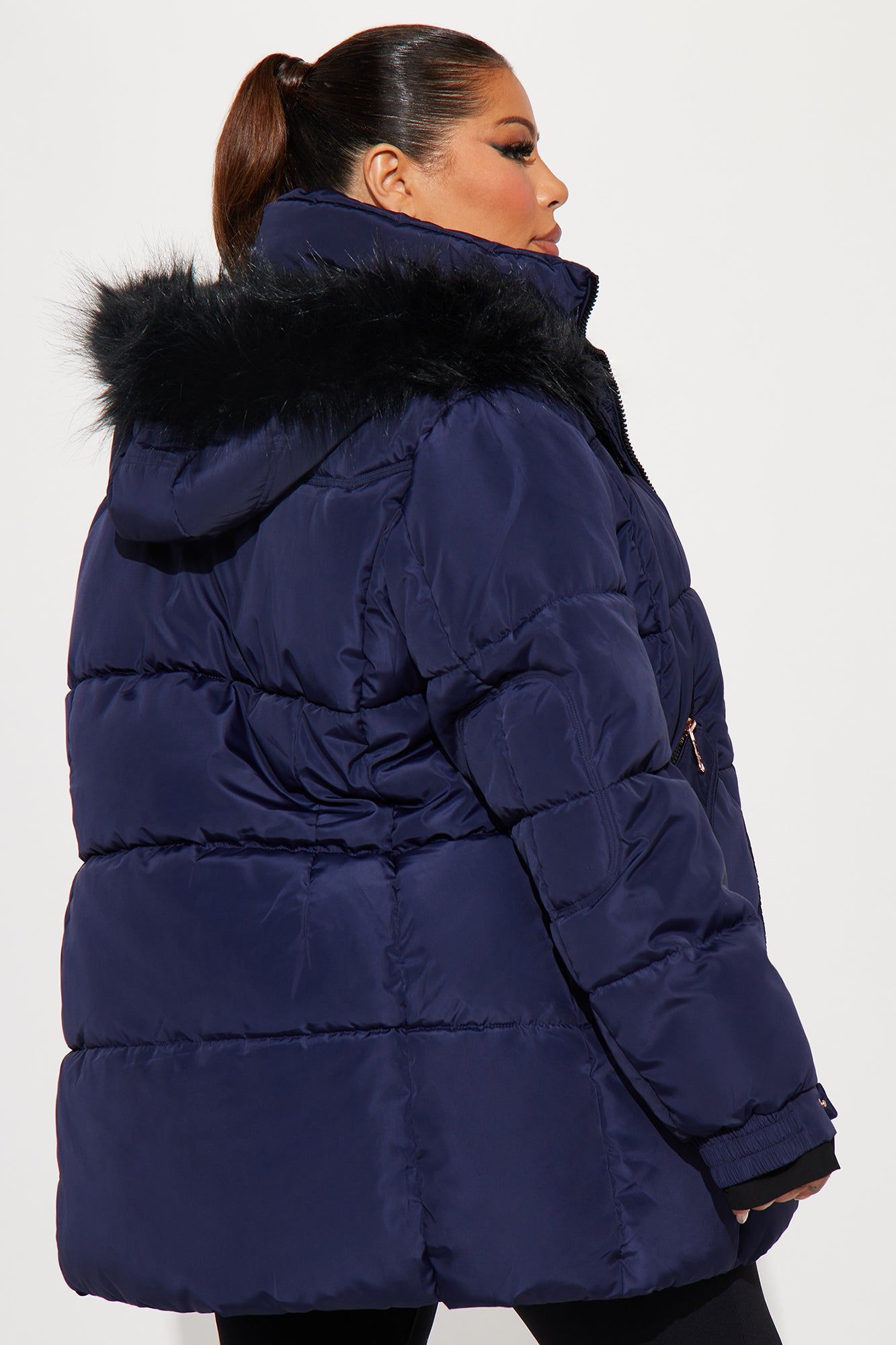 Cold Feelings Puffer Jacket - Navy sold by Fashion Nova product image thumbnail 8