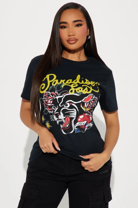Panther Paradise Lost Graphic Tee - Black sold by Fashion Nova
