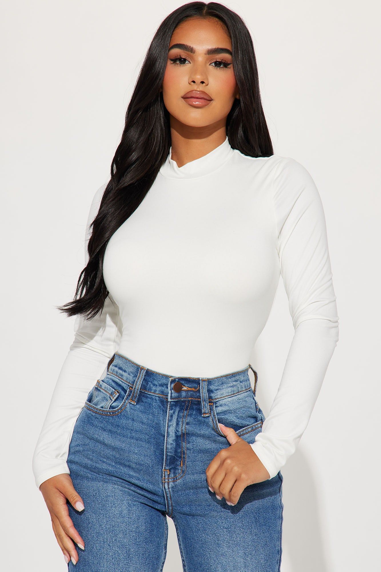 Athena Double Lined Bodysuit - White sold by Fashion Nova product image thumbnail 3
