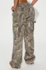 Tall Bree Camo Stretch Cargo Jean - Olive/combo sold by Fashion Nova