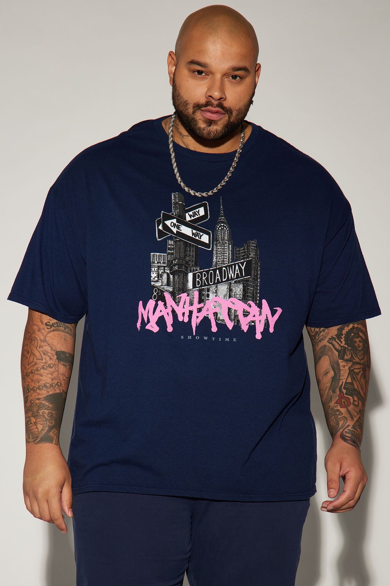 Manhattan Showtime Short Sleeve Tee - Navy sold by Fashion Nova product image thumbnail 4