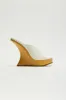 Back In Time Novelty Wedges - White sold by Fashion Nova