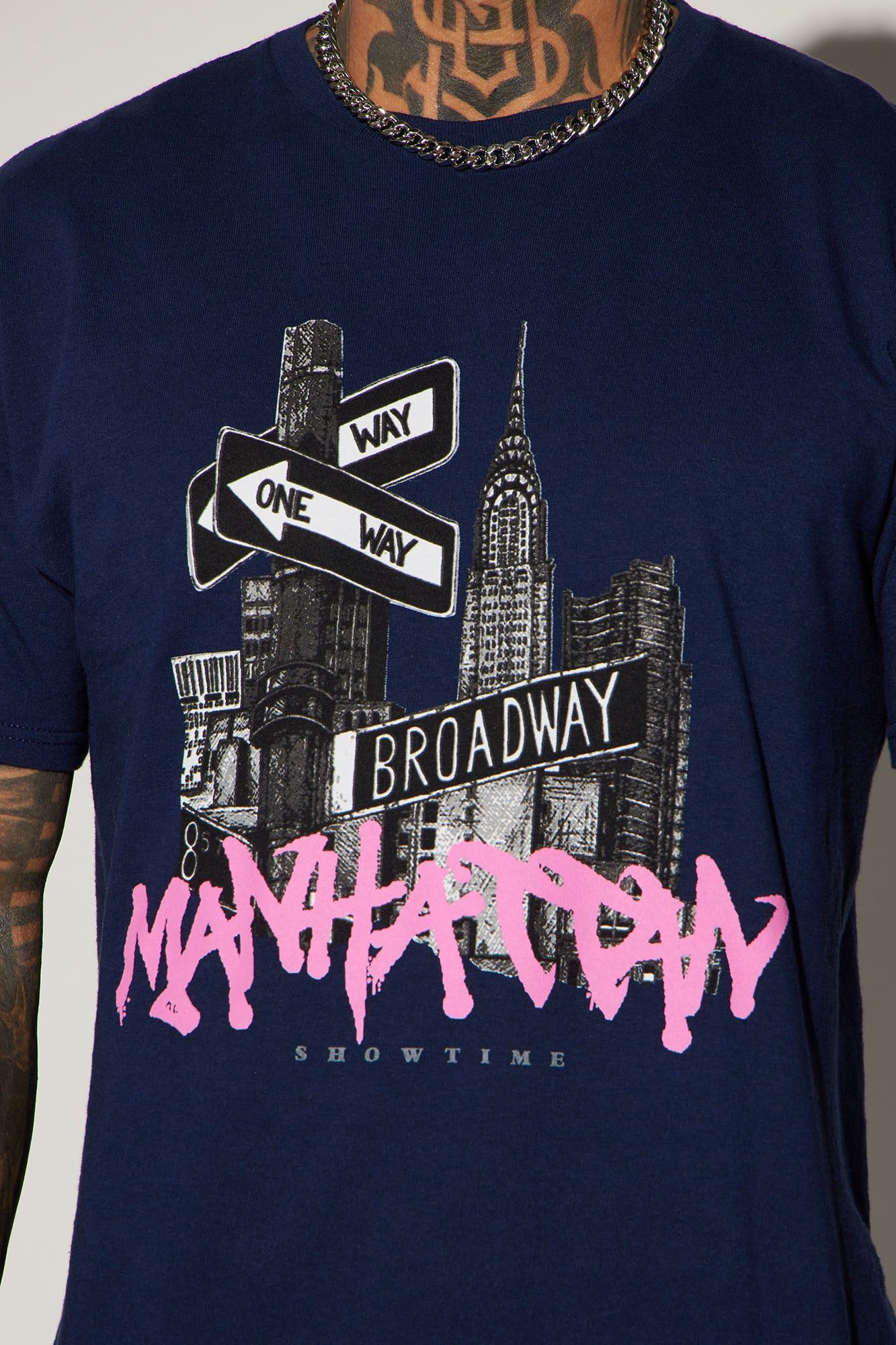 Manhattan Showtime Short Sleeve Tee - Navy sold by Fashion Nova product image thumbnail 3
